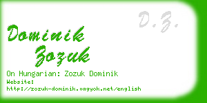 dominik zozuk business card